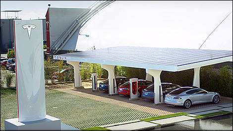 Tesla Supercharger stations