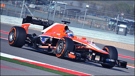 The Cosworth-powered Marussia, US Grand Prix in Austin