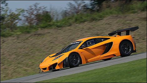 The McLaren MP4-12C tested by Dumoulin.
