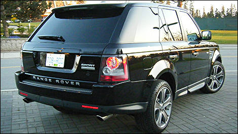 2010 Land Rover Range Rover Sport rear 3/4 view