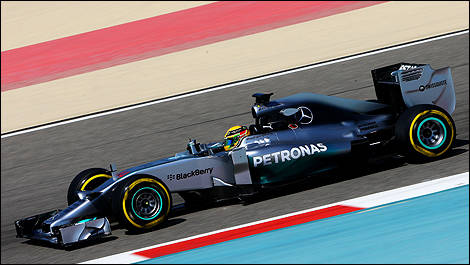 F1 2014 winter testing Bahrain Lewis Hamilton, Mercedes AMG