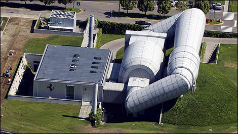 Ferrari wind tunnel in Maranello.
