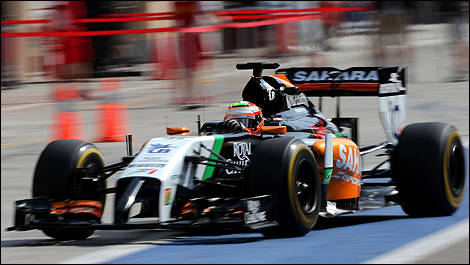 2014 F1 winter testing Bahrain Sergio Perez, Sahara Force India 