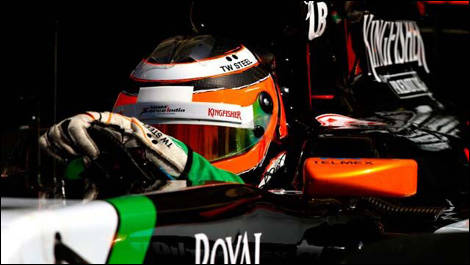 Nico Hulkenberg, Sahara Force India VJM07, F1 Bahrain winter testing