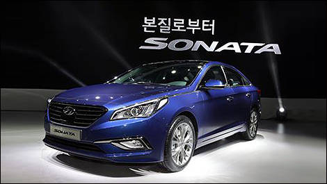 Hyundai Sonata 2015 vue 3/4 avant