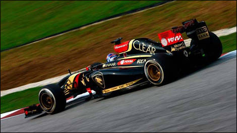 Romain Grosjean, Lotus E22, Malaysian Grand Prix, Sepang International Circuit, F1