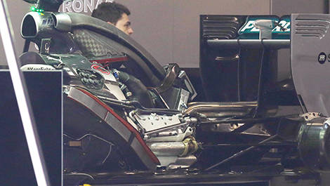 Mercedes W05 F1 car, Shanghai