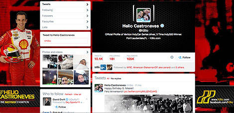 IndyCar Helio Castroneves Twitter