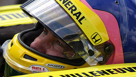 IndyCar Jacques Villeneuve helmet carbon fibre strip