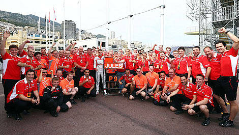 F1 Marussia Monaco celebration Jules Bianchi