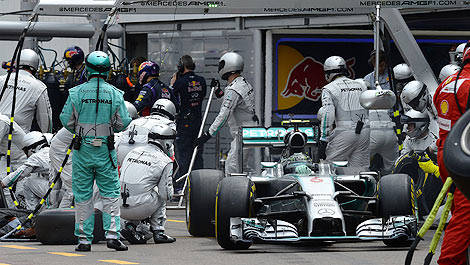 F1 Mercedes AMG pit stop Monaco Nico Rosberg
