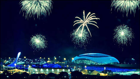 F1 Sochi Olympic fireworks