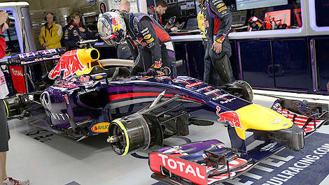 F1 Red Bull stand Sebastian Vettel