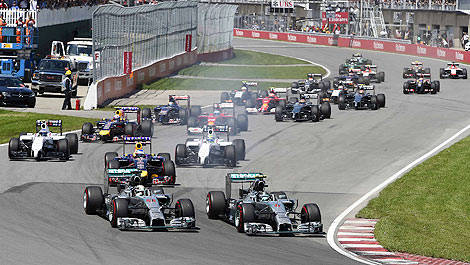 F1 grand prix of Canada 2014 start