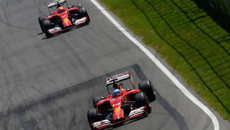 Kimi Raikkonen, Fernando Alonso, Ferrari F 14T Circuit Gilles-Villeneuve