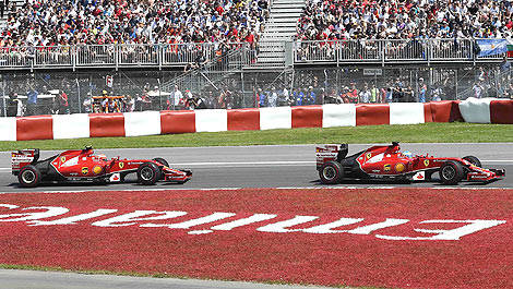 F1 Fernando Alonso Ferrari F14 T Kimi Raikkonen Canada