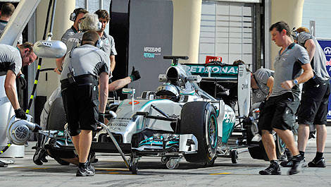 F1 Mercedes testing day