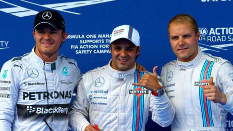 Nico Rosberg, Felipe Massa, Valtteri Bottas