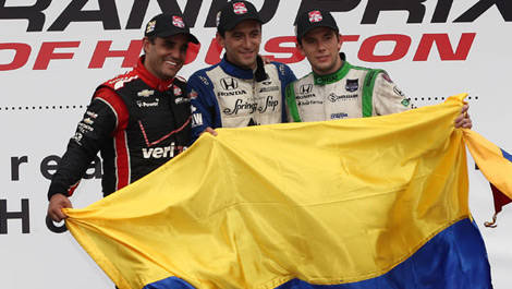 IndyCar Grand Prix of Houston Juan Pablo Montoya Carlos Huertas Carlos Munoz