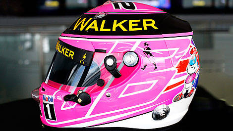 F1 Jenson Button pink helmet