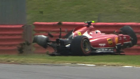 F1 crash Kimi Raikkonen Silverstone