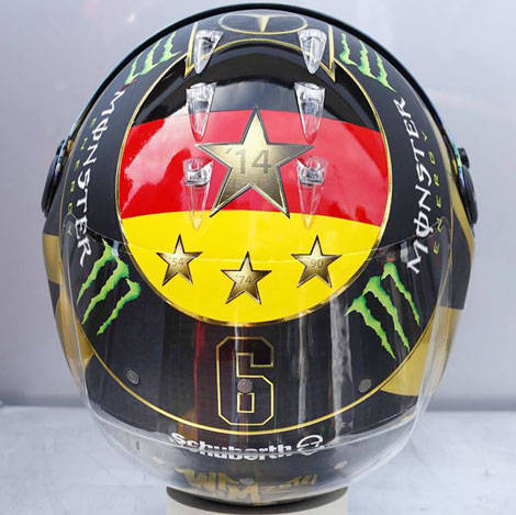 F1 Nico Rosberg helmet World Cup