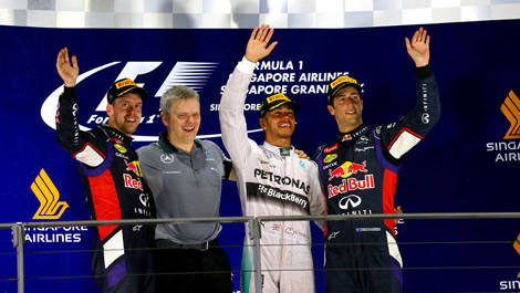 Singapore Grand Prix F1 Sebastian Vettel Lewis Hamilton Daniel Ricciardo
