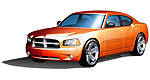 Une interprétation artistique de la Dodge Charger inspirée de la Chrysler 300 et du modèle NASCAR