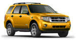 Yellow Ford Escape Hybrid Taxi Cab