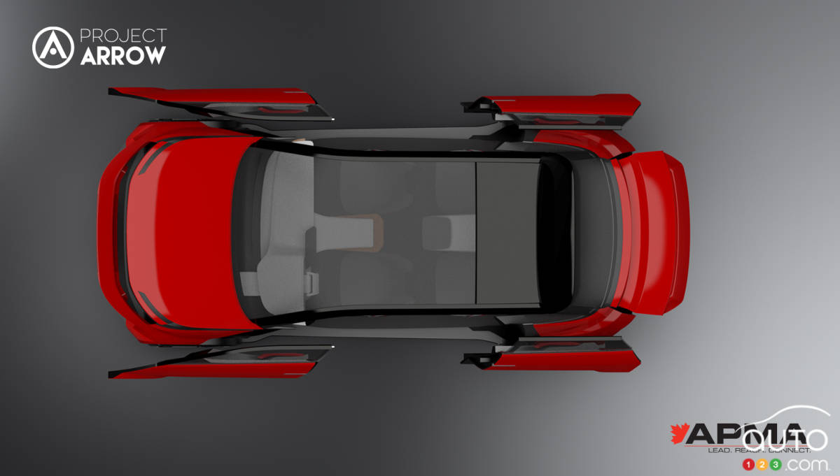 L'étude de design du Project Arrow, de haut