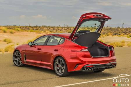 Kia Stinger, coffre ouvert