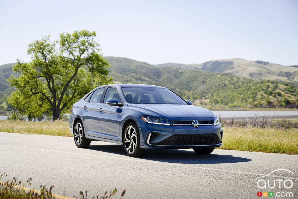 2025 Volkswagen Jetta, three-quarters front