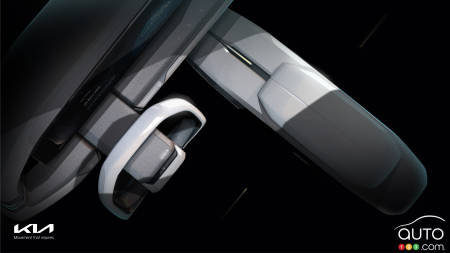 Kia EV9 concept, steering wheel, central console