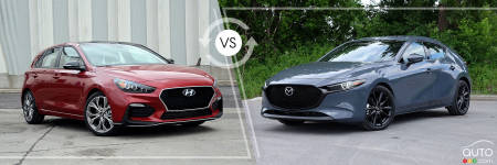 Comparison 2019 Mazda3 Sport Vs 2019 Hyundai Elantra Gt