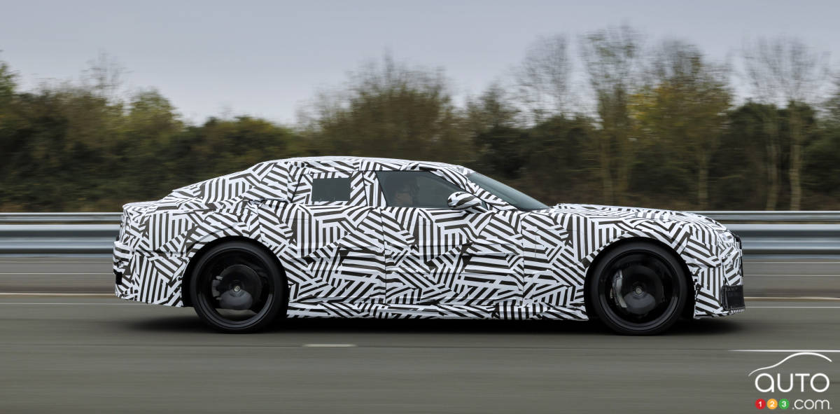 Le concept Type 00 de Jaguar, lors l'essais