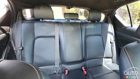 The 2014 Lexus CT 200h, second row of seats