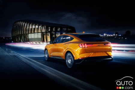 2021 Ford Mustang Mach-E, in cyber orange