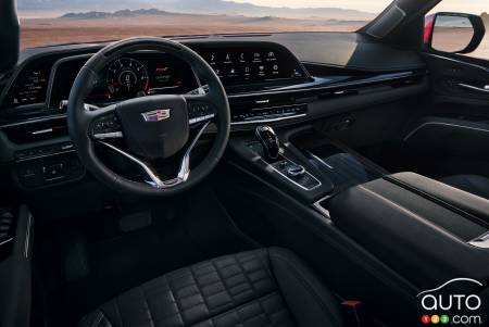 2022 Cadillac Escalade-V, steering wheel, dashboard