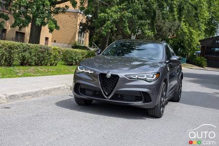 Alfa Romeo Stelvio Quadrifoglio 2024, sur la route