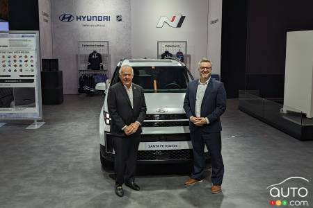 The NHL Edition of the 2024 Santa Fe, at the Montreal Auto Show