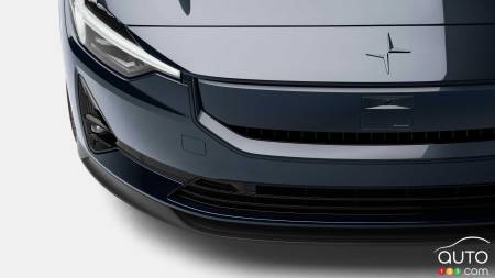The Polestar logo, on the Polestar 2