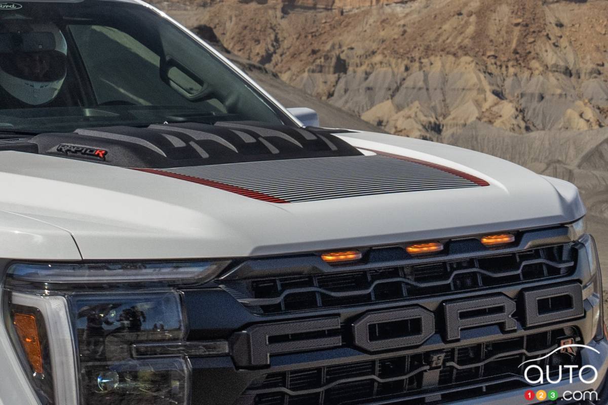 Ford F-150 Raptor R 2024, calandre, capot