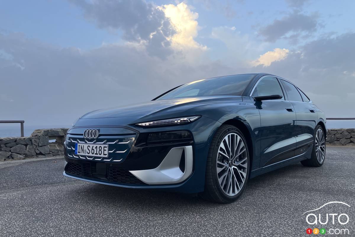 Audi A6 e-tron 2025, trois quarts avant