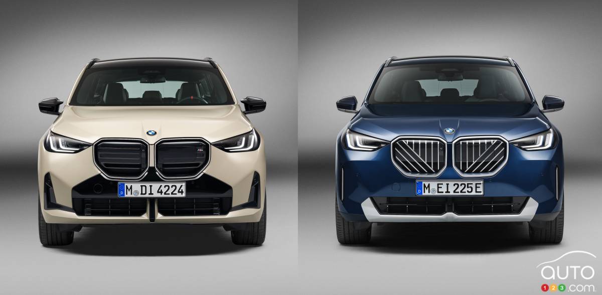 Les BMW X3 M50 xDrive et 30 xDrive 2025, avant