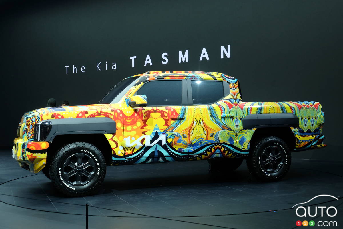 Le Kia Tasman, au Salon de l'auto de Busan en 2024