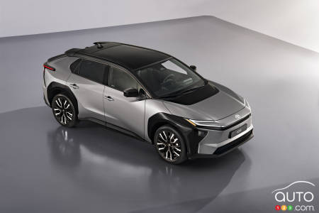 The 2026 Toyota bZ4X, from above