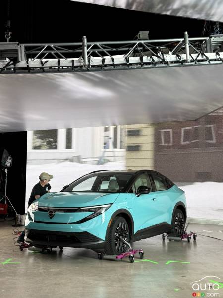 Tournage de la publicité de la Nissan LEAF 2026 pour le Bye Bye