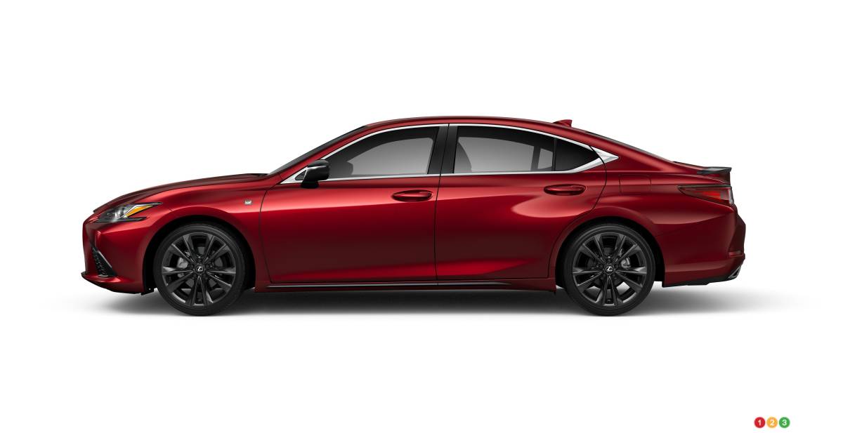 2025 Lexus ES 350, Black Line Special Edition, in profile