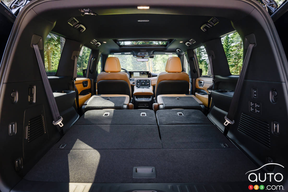 2025 Nissan Armada Pro-4X, interior with seats down