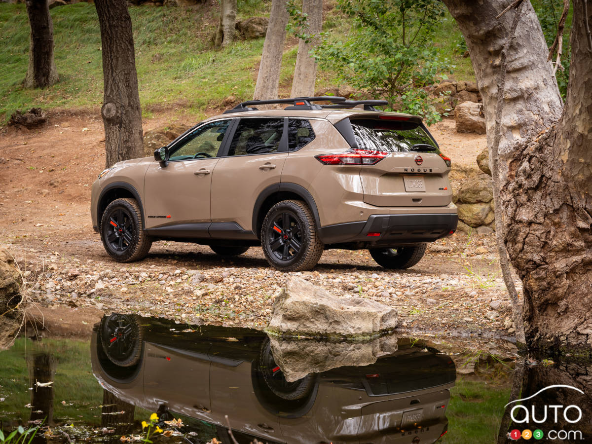 Nissan Rogue Rock Creek 2025, trois quarts arrière